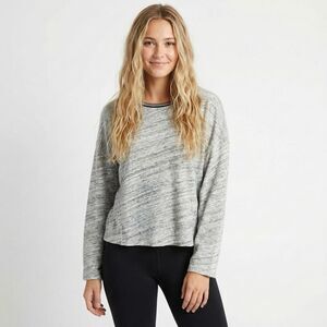 Splendid Taffy Stripe Sweatshirt Small Gray Active Loungewear Comfy Casual Soft